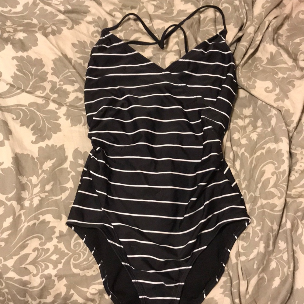 super cute striped one piece